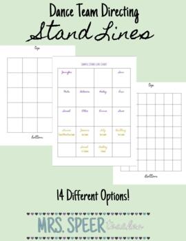 Preview of Dance Team Directing- Stand Line Printable