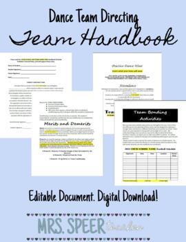 Preview of Dance Team Directing-Team Handbook
