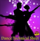 Dance Technical Sheet