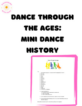 Preview of Dance Through the Ages - Dance History and Choreography Assignment