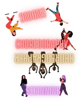 Preview of Dance Vocabulary Wall (space and effort vocabulary and more) - 5-7 inch