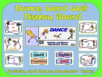 Preview of Dance Word Wall Display: Activity, Graphics & Key Dance Movement Terms