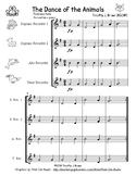 Dance of the Animals for recorder quartet (SSAT)