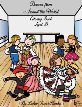 Preview of Dances From Around the World Coloring Book-Level B