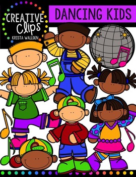 Preview of Dancing Kids {Creative Clips Digital Clipart}
