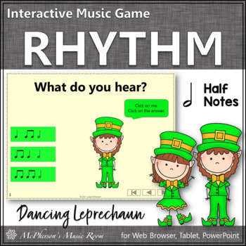 Preview of St. Patrick's Day Music: Half Notes Interactive Rhythm Game {Dancing Leprechaun}