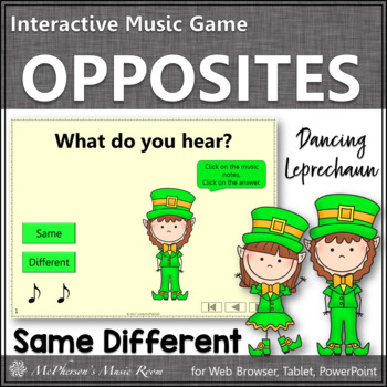Preview of St. Patrick's Day: Same & Different Interactive Music Game {Dancing Leprechaun}