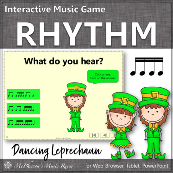 Preview of Sixteenth Notes Interactive Rhythm Game {Dancing Leprechaun}