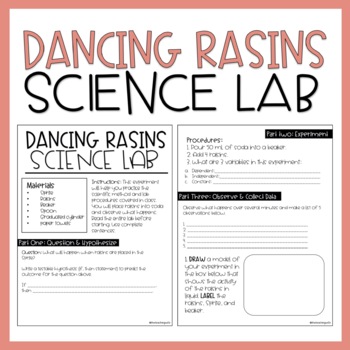 Preview of Dancing Rasins Science Lab | Scientific Method Lab