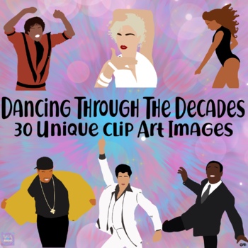 Preview of Dancing Through The Decades Clip Art Set