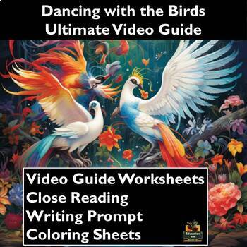 Preview of Dancing with the Birds Video Guide: Worksheets, Reading, Coloring, & More!