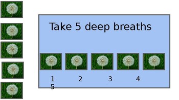 Preview of Dandelion Deep Breathing Cards- Special Education Regulation Strategy