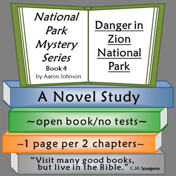 Preview of Danger in Zion National Park Novel Study