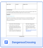 Dangerous Crossing Journey's Lesson Plan