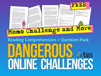 Preview of Dangerous Internet Crazes - Reading Comprehension Pack