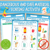 Dangerous and Safe Material Sorting Activity | Cut and Paste
