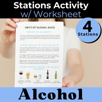 Preview of Dangers of Alcohol Stations Activity! FUN & Student-Led High School Health