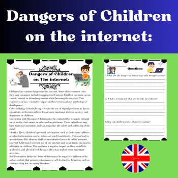 Preview of Dangers of Children on The internet With Multiple-Choice Questions and Answers: