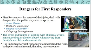 Preview of Dangers to First Responders PowerPoint + Notes for Law Enforcement