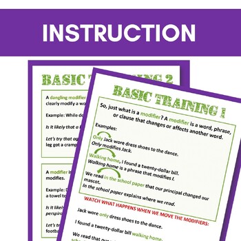 Dangling and Misplaced Modifiers Differentiation Station by Angie Kratzer