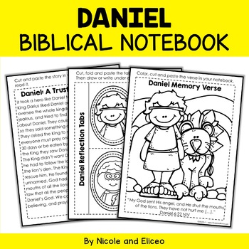 Preview of Daniel and the Lions Den Bible Lessons Notebook