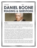 Daniel Boone - Reading and Questions with Key (Westward Ex