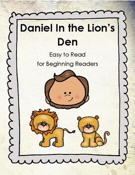 Preview of Daniel In the Lion's Den Easy Reader Black and White Version