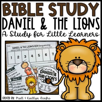 Preview of Daniel and Lions' Den Bible Lessons Kids Homeschool Curriculum | Sunday School