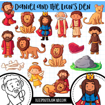 Daniel and the Lion's Den Clip Art Collection by KeepinItKawaii | TPT