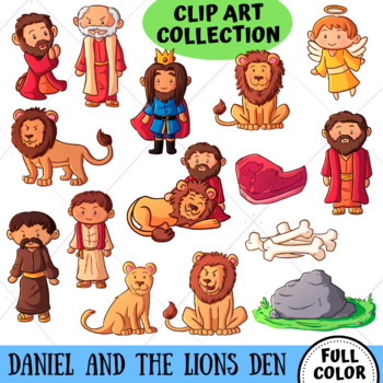 Daniel and the Lion's Den Clip Art Collection (FULL COLOR ONLY) | TPT