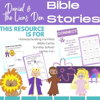 Preview of Daniel and the Lions Den Bible Lesson