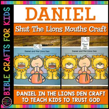 Preview of Daniel and the Lions Den Craft | Shut the Lions Mouths Bible Sunday School Craft