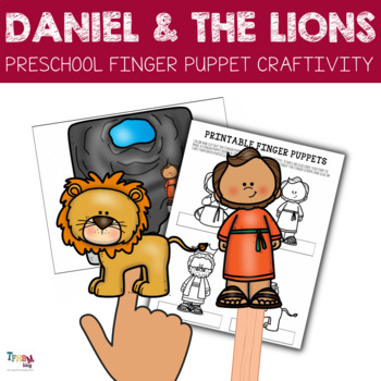 Preview of Daniel and the Lions' Den Roleplay & Finger Puppet Craft: Preschool Bible Lesson