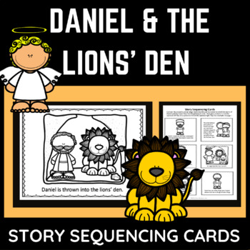 Daniel and the Lions's Den Bible Story Sequencing Cards for Kids