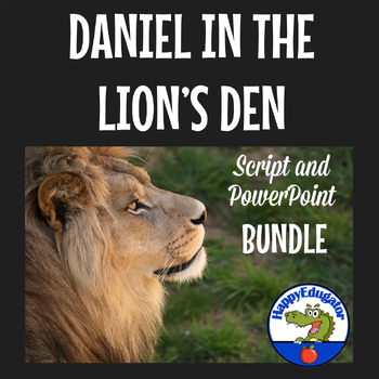 Preview of Daniel in the Lions Den Play Script + PowerPoint Dialogue Prompter Bundle