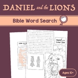 Daniel & the Lions' Den Worksheet / Bible Stories Word Sea