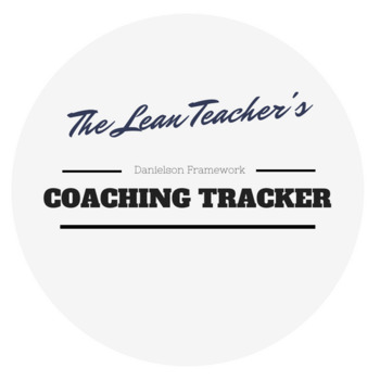 Preview of Danielson Framework Coaching Tracker