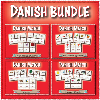 Danish Vocabulary Match Bundle by M Teaching Peaks | TPT