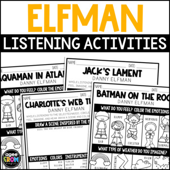 Preview of Danny Elfman Movie Score Music | Social-Emotional Listening Activities Packet