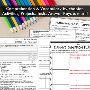 Danny The Champion Of The World Novel Study Unit Distance Learning