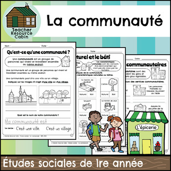 Preview of La communauté cahier (Grade 1 FRENCH Social Studies)