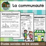 La communauté cahier (Grade 1 FRENCH Social Studies)
