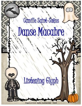 Preview of Danse Macabre-Listening Glyph (Art Music Listening Lesson) Spooky Themed Music