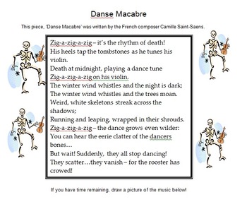 Preview of Danse Macabre worksheet