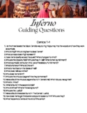 Guiding Questions Activity for Inferno by Dante