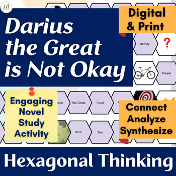 Preview of Darius the Great is Not Okay Literature Circles Hexagonal Thinking Activity