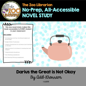 Preview of Darius the Great is Not Okay by Adib Khorram a CCSS novel study/PDF/Google Drive