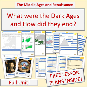 Preview of Dark Ages and Renaissance Lesson Plans | Full Unit | Middle Ages | Medieval Ages