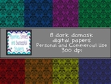 Digital Papers: Dark Damask Pack