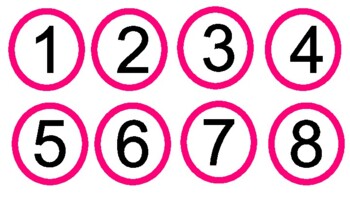 Dark Pink Circle Numbers 1-31 by First Grade and Beyond | TpT